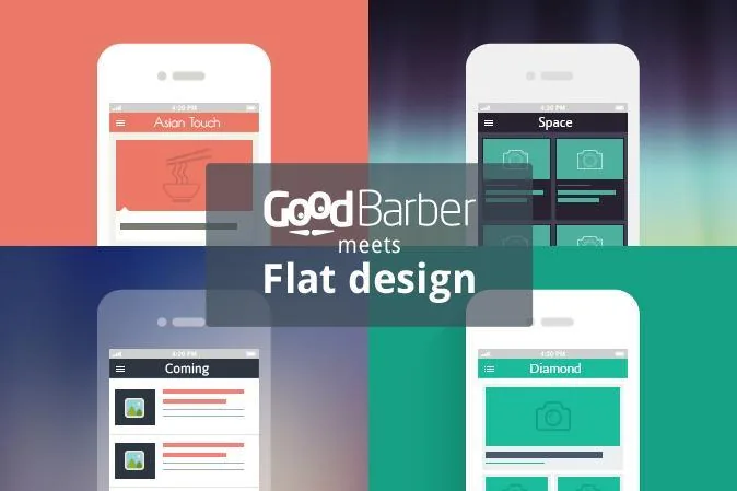 Flat design meets GoodBarber